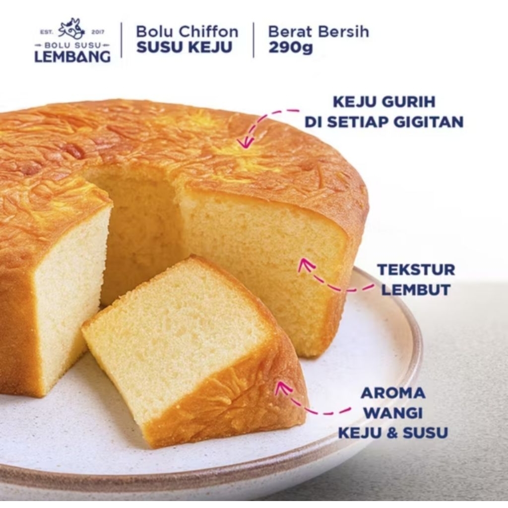 Bolu Chiffon Susu keju New by Bolu Susu Lembang