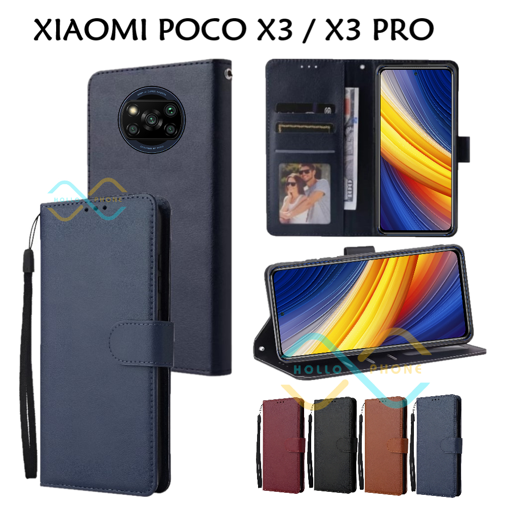 Flip Case Xiaomi Poco X3 / Poco X3 Pro Dompet Wallet Leather Case Premium Casing Hp