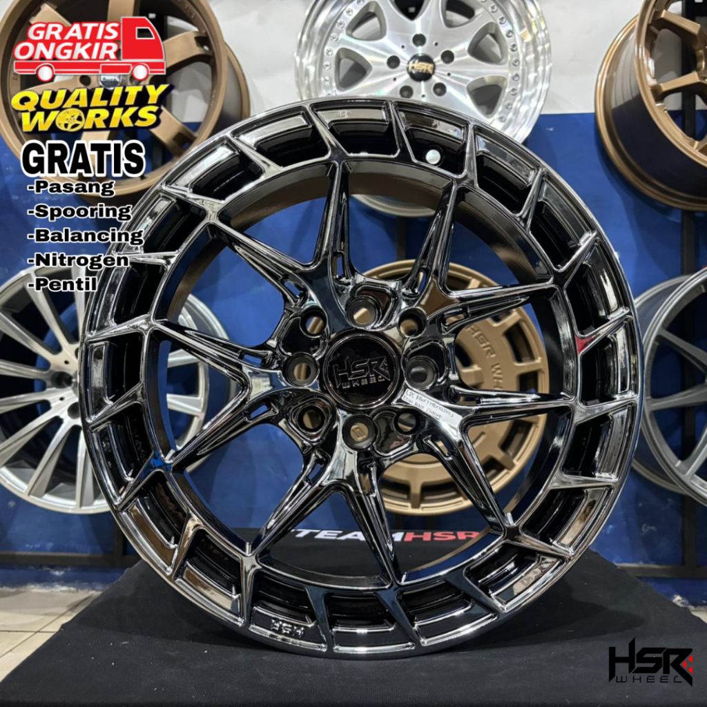 Velg Ring 16 HSR LPS Black Chrome Pnp Mobil City Mobilio Baleno Binguo