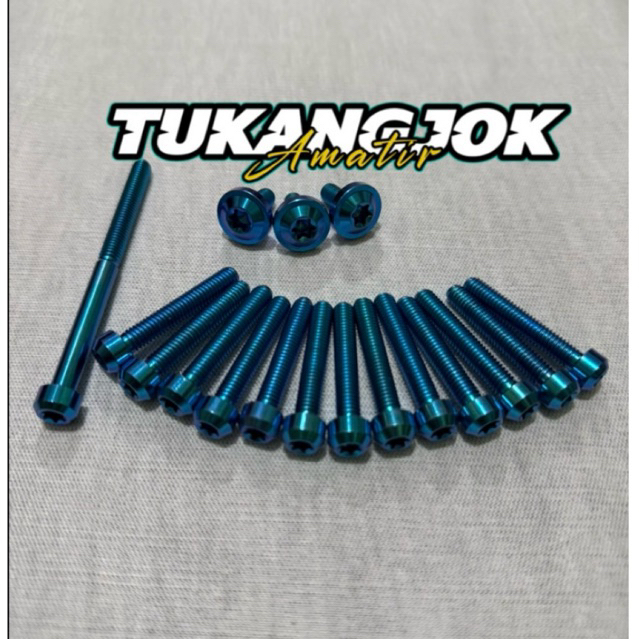 (Set 17pcs)Baud Titanium Bak Cvt Beat Fi Esp Street Scoopy Setater Halus Beat 2015 Nyampe 2019 Baud 