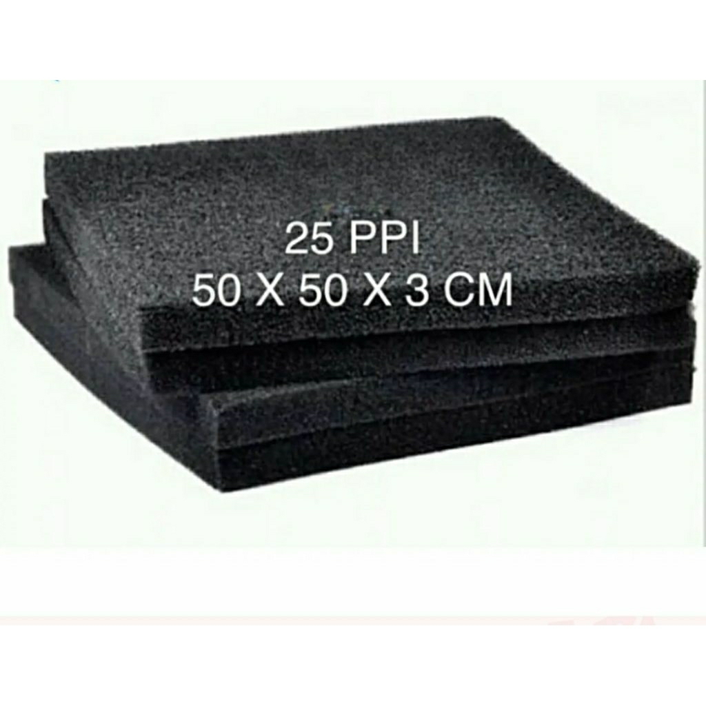 biofil Hitam Filter Aquarium Besar 50×50×5cm Sponge Busa Biofil Tebal 5cm Cocok Untuk Sistem Filter 