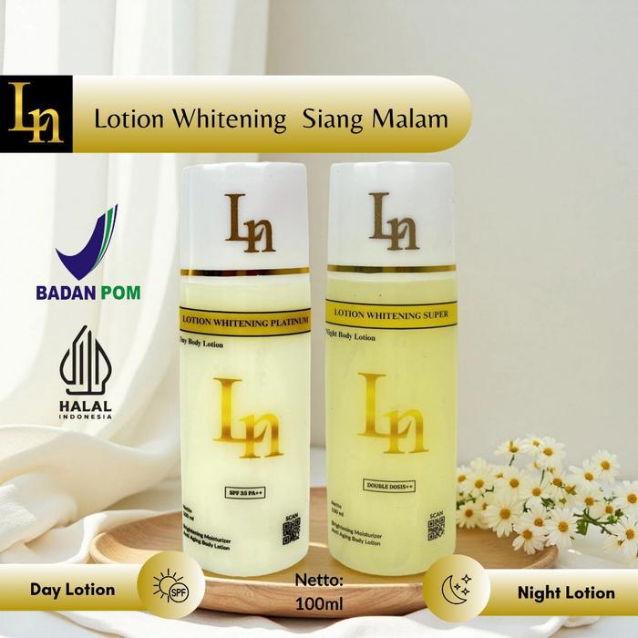 HB LN KUNING DOBLE DOSIS ++ HB LN SIANG MALAM HANBODY BODYY LOSION SIANG MALAM BPOM ORIGINAL