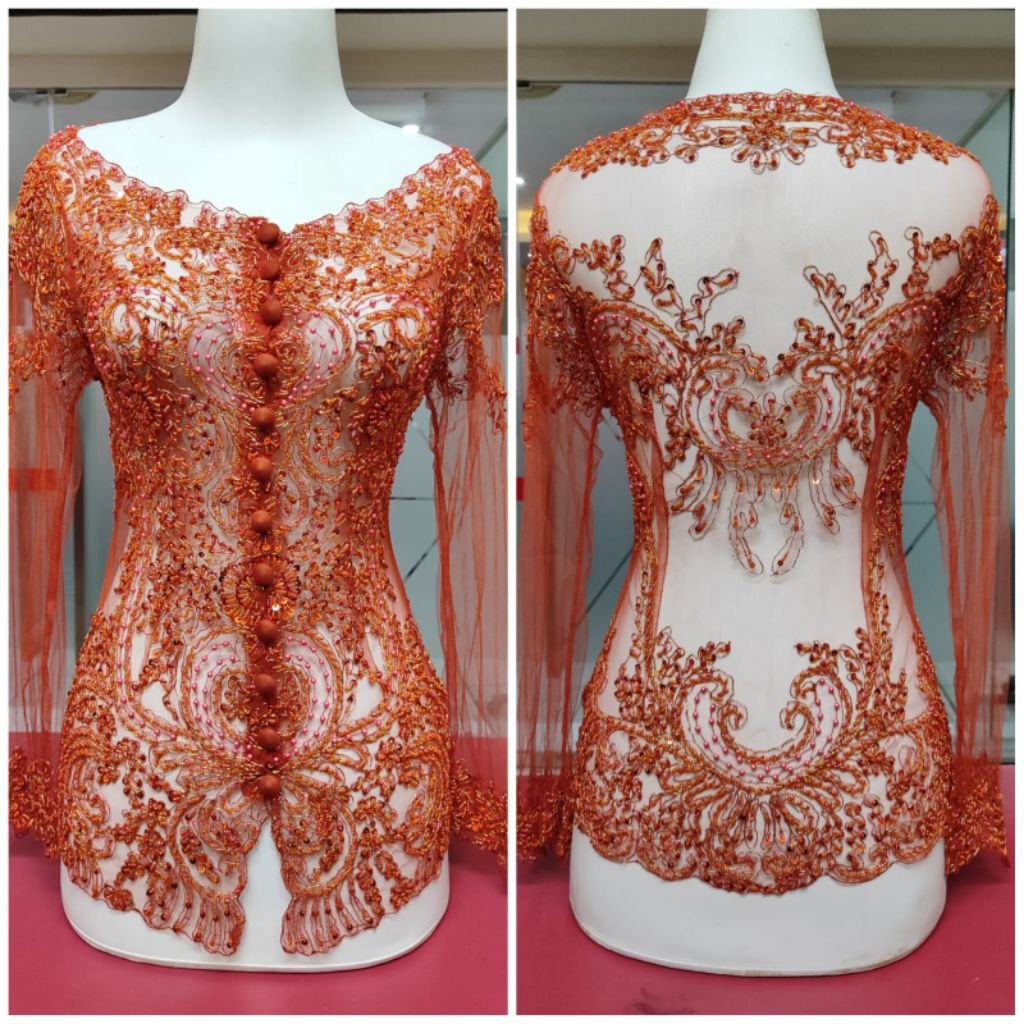 Kebaya Payet Sabrina Lengan Panjang / Kebaya Payet / kebaya nikahan / kebaya tunangan / real pict ke