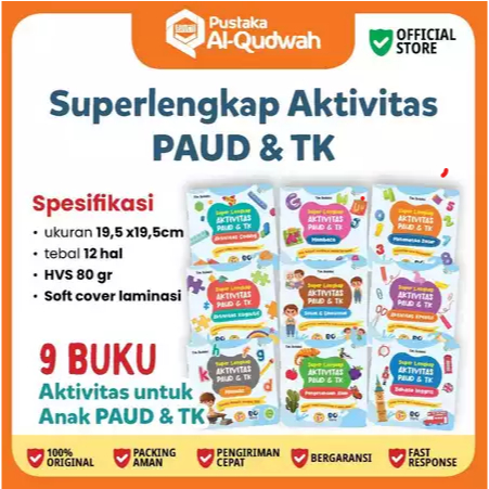 Super Lengkap Aktivitas Anak Paud dan TK - Paket Eksklusif 9 Buku Anak - Buku Aktivitas Anak Lengkap