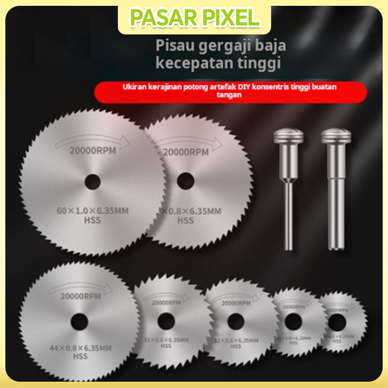 Mata gergaji baja kecepatan tinggi set mata gergaji kecil penggiling listrik mata gergaji pemotong m