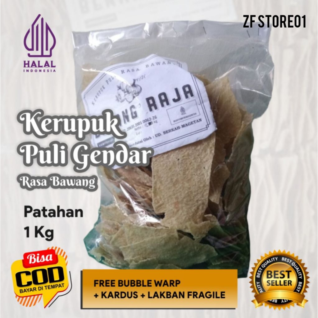 1Kg Kerupuk Puli Mentah Kerupuk Gendar Benang Raja Patahan