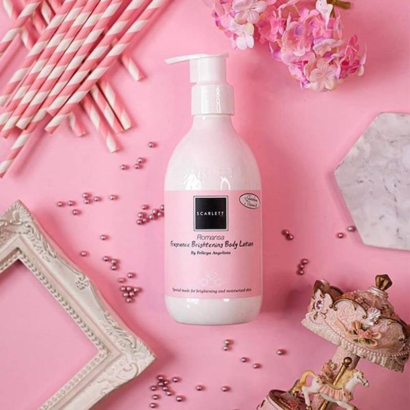 Scarlett Body Lotion Romansa Dan Charming (60Ml)Dengan Glutathione Dan Vitamin E