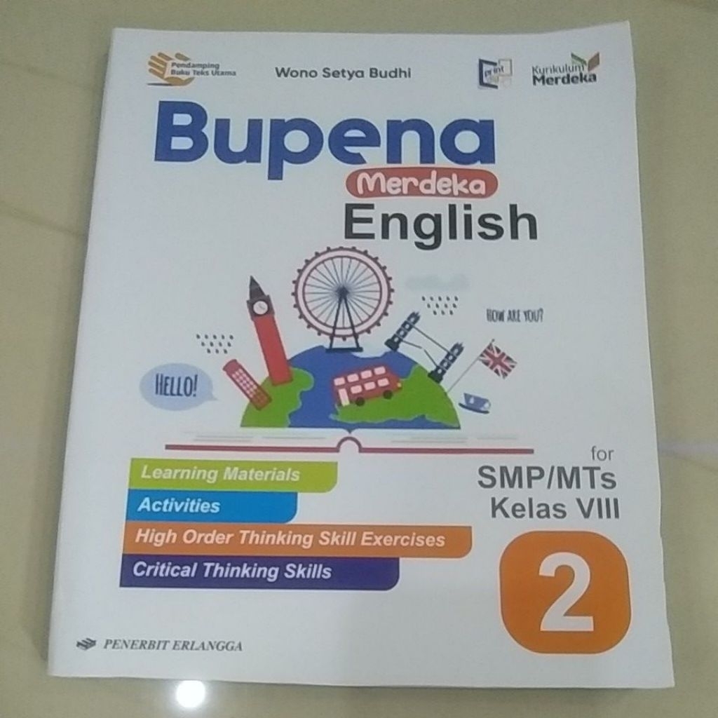 Buku bupena English kumer/kurikulum merdeka SMP kls 2-8/V111 erlangga