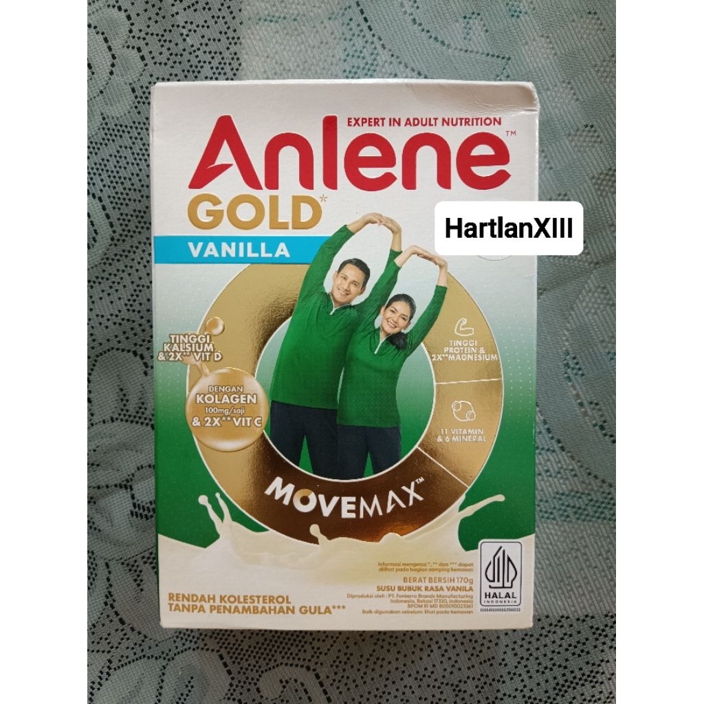 Anlene Gold Vanilla 170gr Susu Bubuk untuk tulang