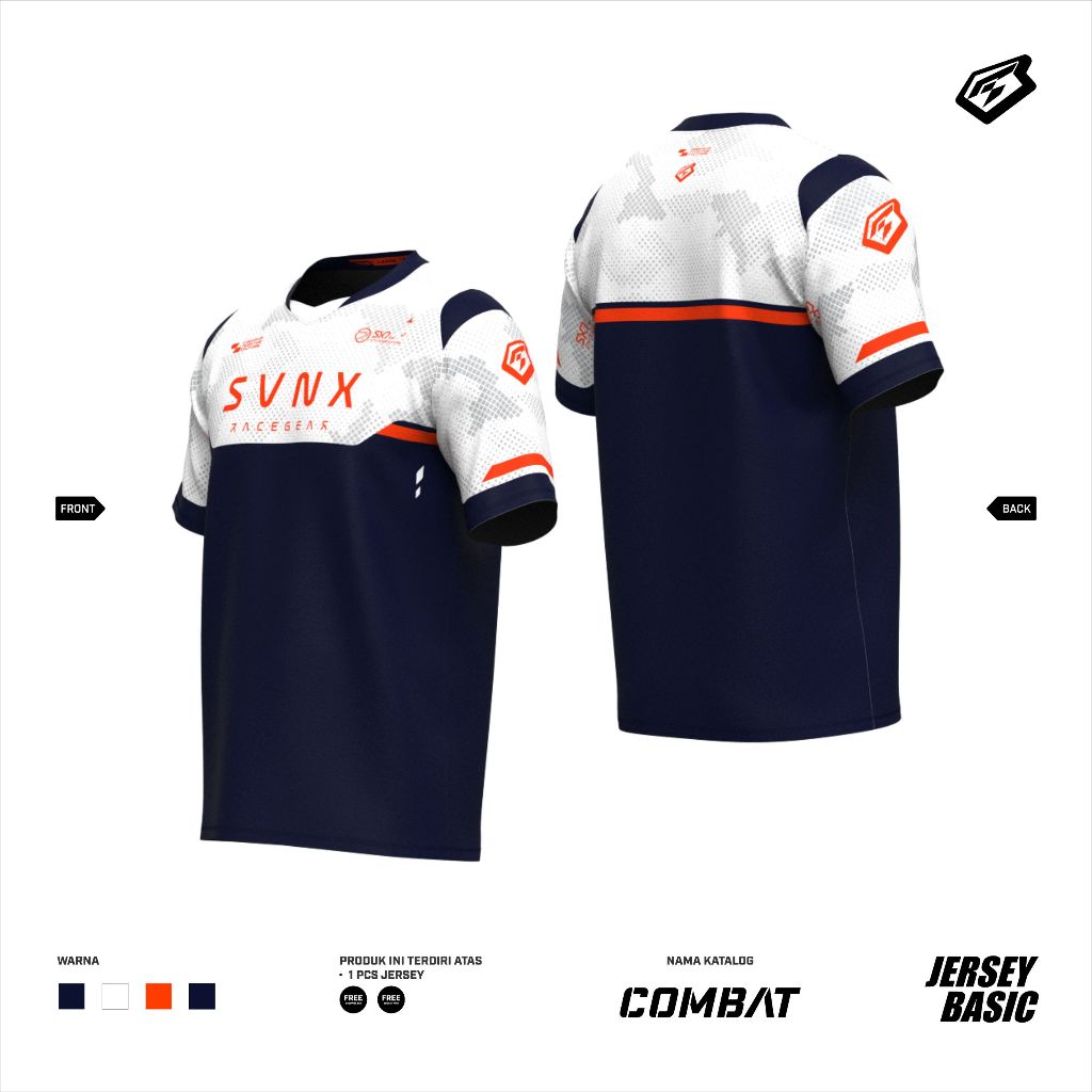 JERSEY CREW / JERSEY TANGAN PENDEK CUSTOM DESIGN SVNX COMBAT SERIES