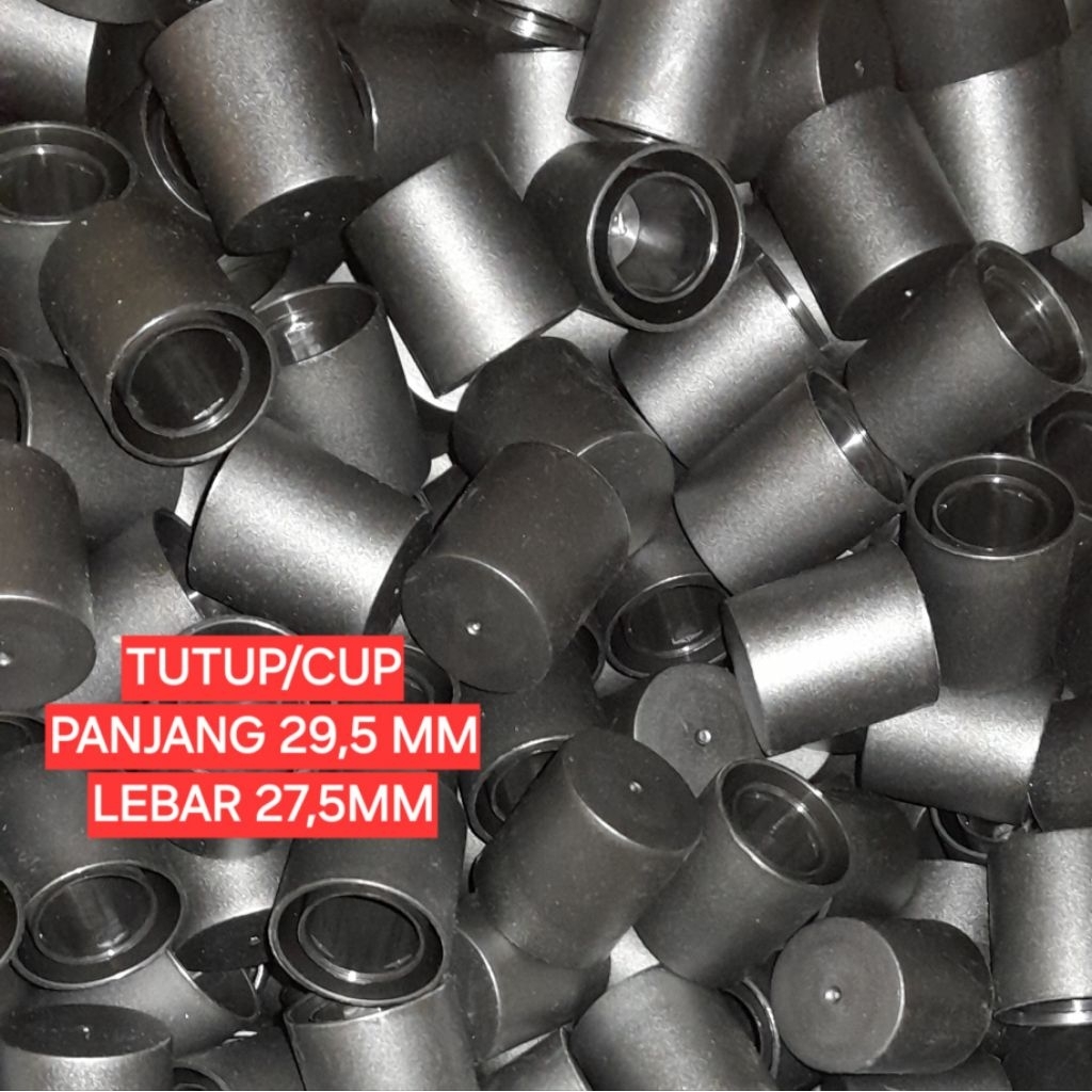 Tutup/Cup Botol parfum semi press tutup botol ukuran 15mm hitam doff
