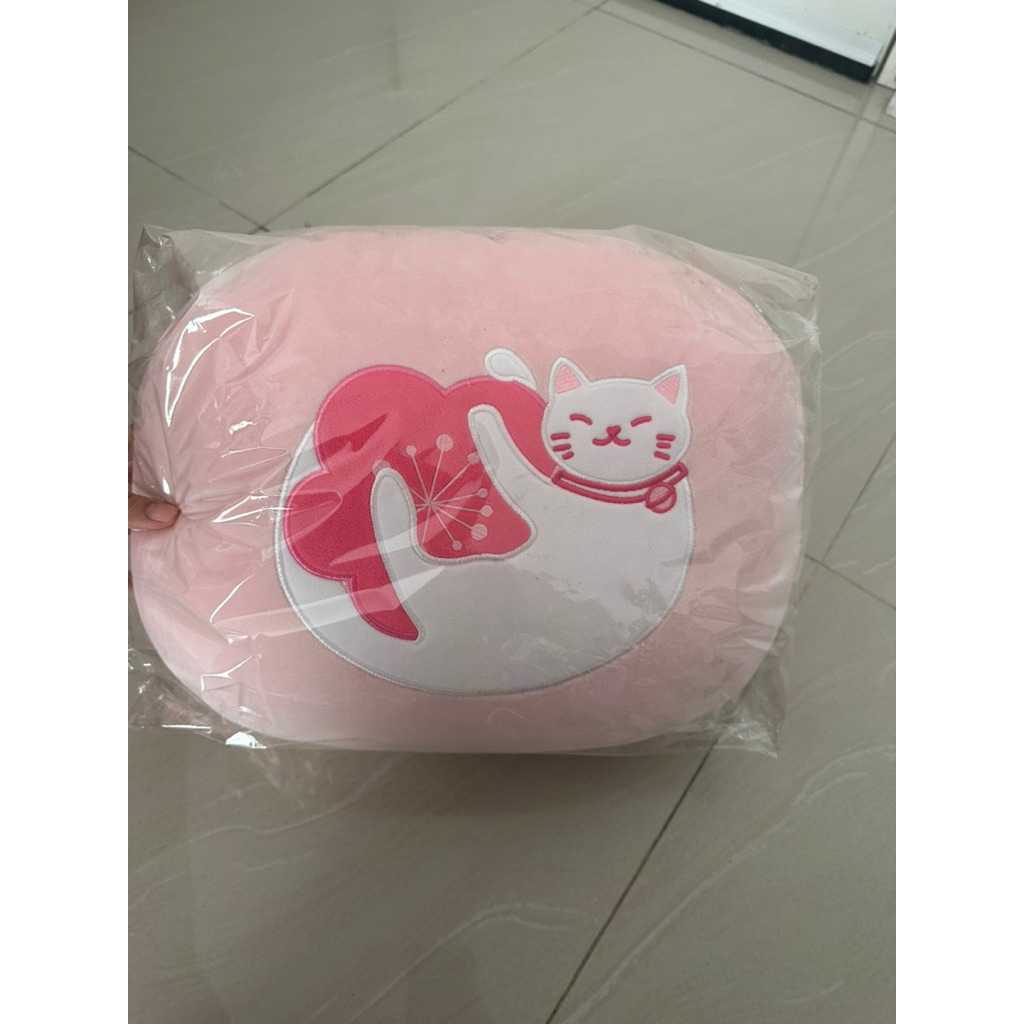 Boneka Miniso cat  Pink pillow NEW