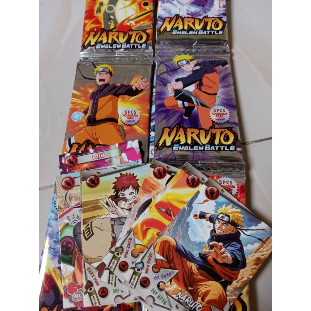 MAINAN KARTU NARUTO ISI 8 KARTU
