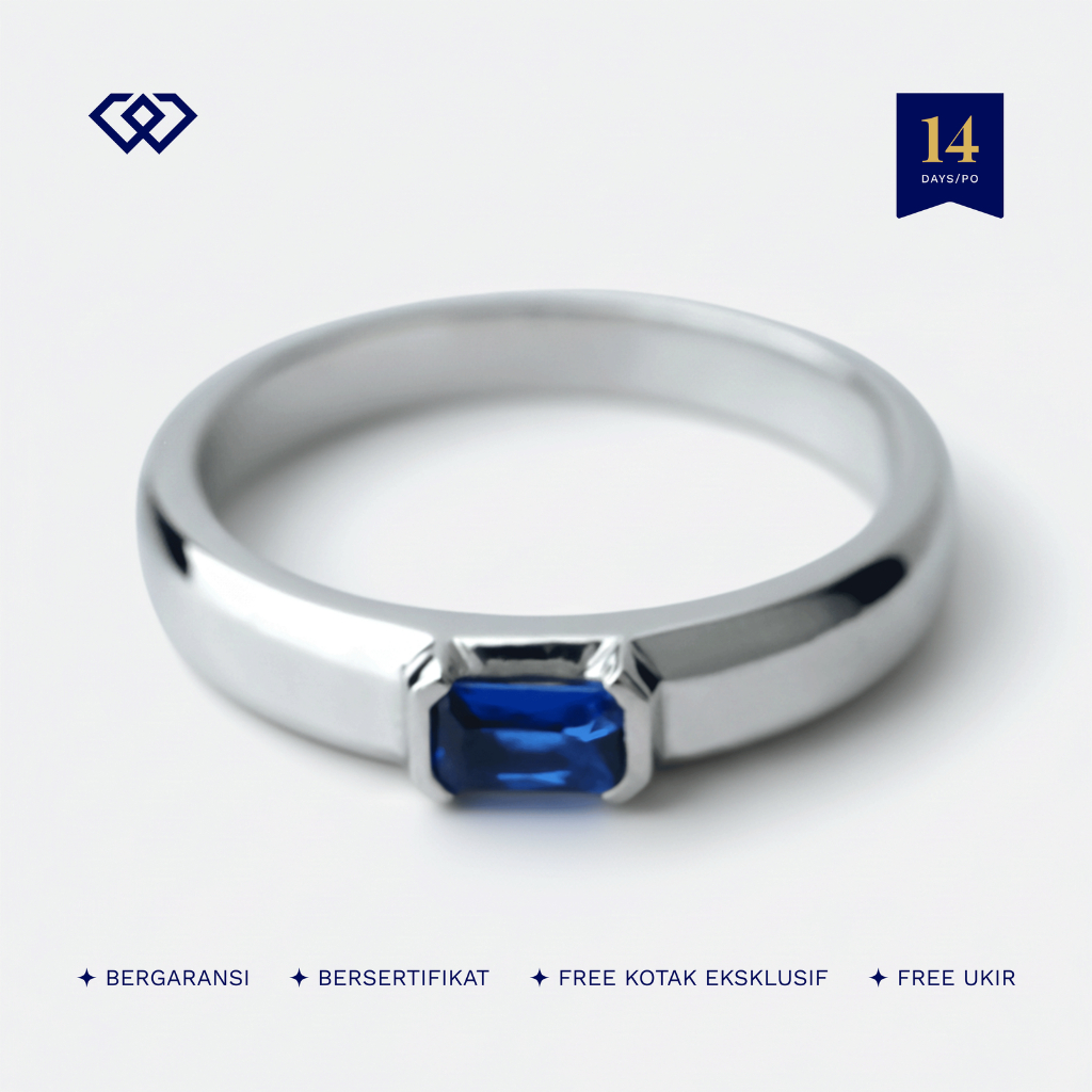 Winata Jewelry Cincin Cowok Perak Silver