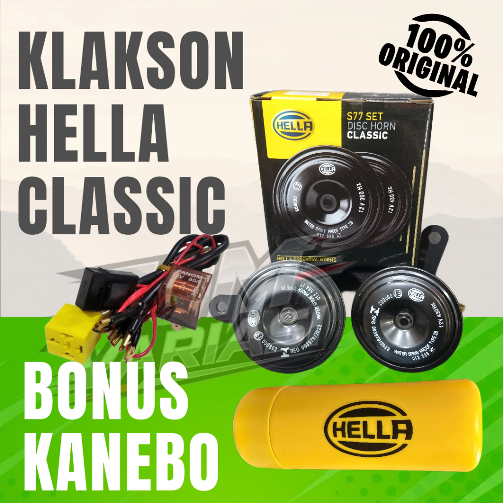 Paket Klakson Hella Disc | Klakson Mobil Avanza | Klakson Hella Classic Motor Dan Mobil Universal