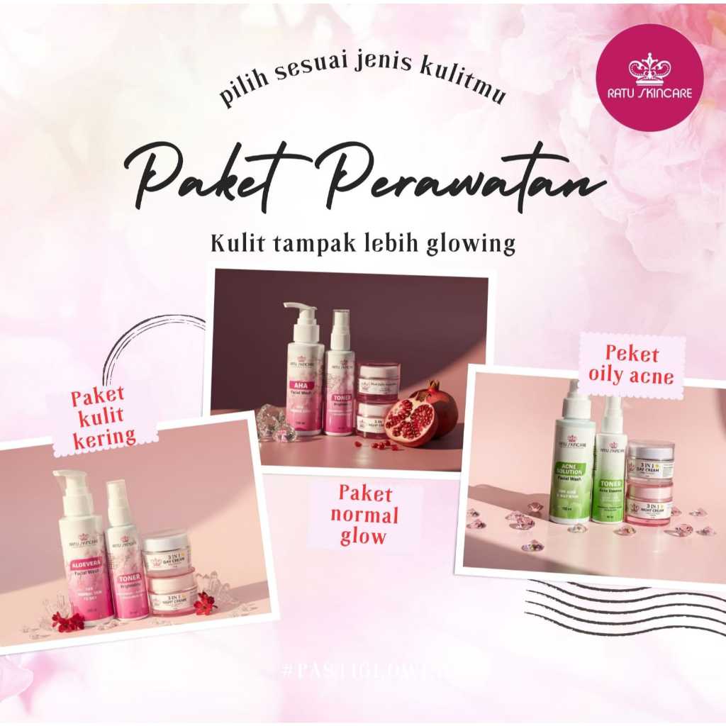 RATU SKINCARE Paket Perawatan Kecantikan Kulit Glowing