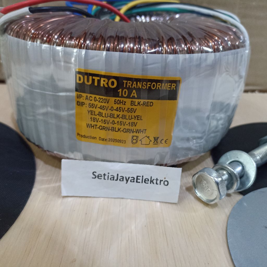 TRAFO TORODIAL 10 AMPERE DUTRO TRAFO DONAT 10A 55V 45V TRAFO TOROID
