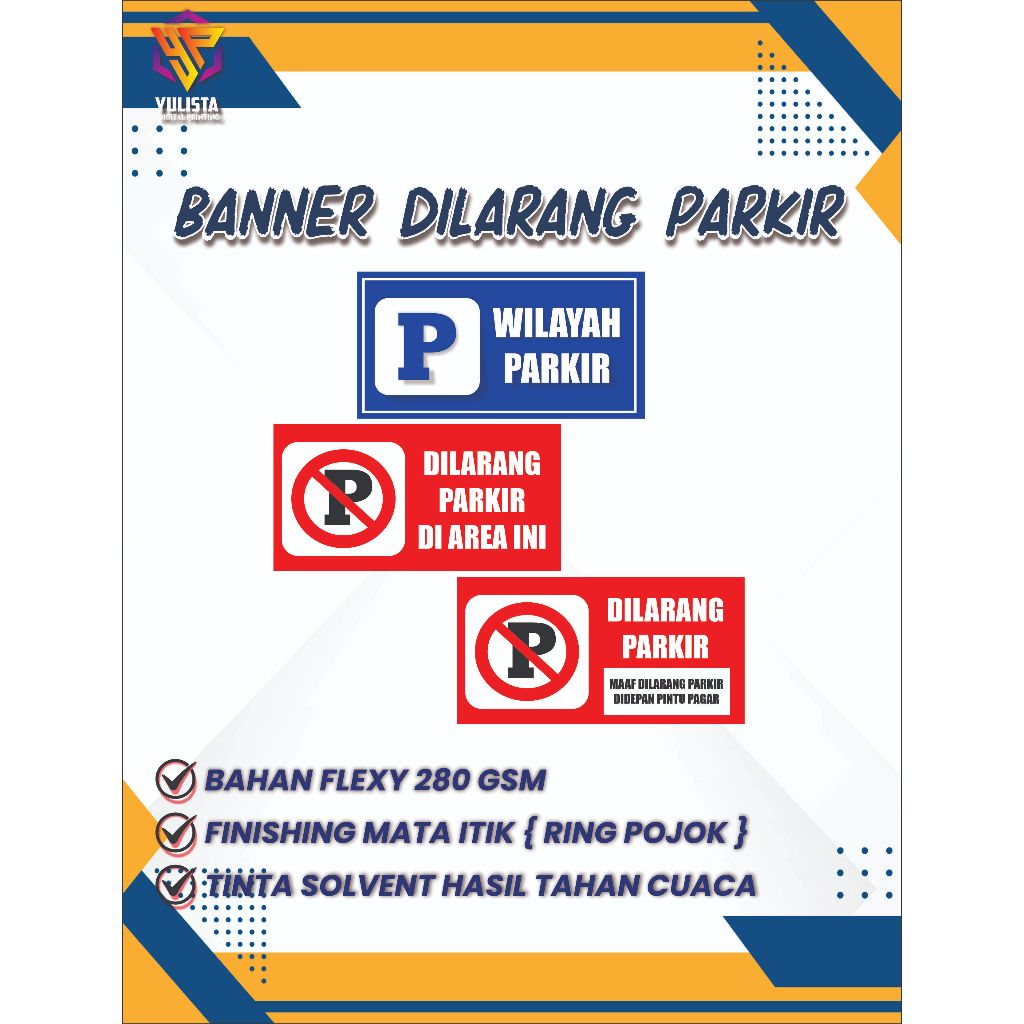 Spanduk / Banner Dilarang Parkir