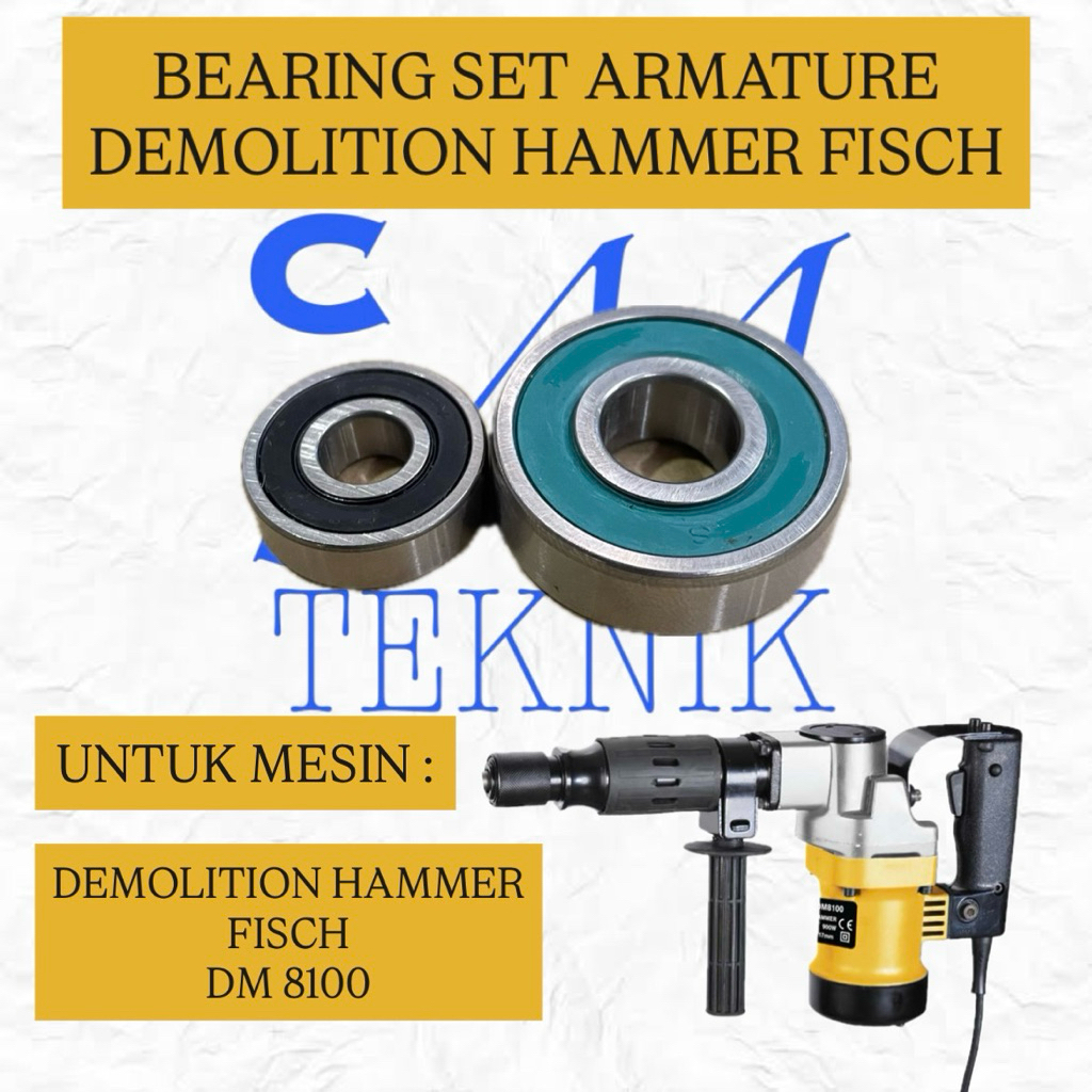 BEARING SET ARMATURE DEMOLITION HAMMER FISCH DM8100 BEARING ANGKER BOR BOBOK FISCH DM 8100