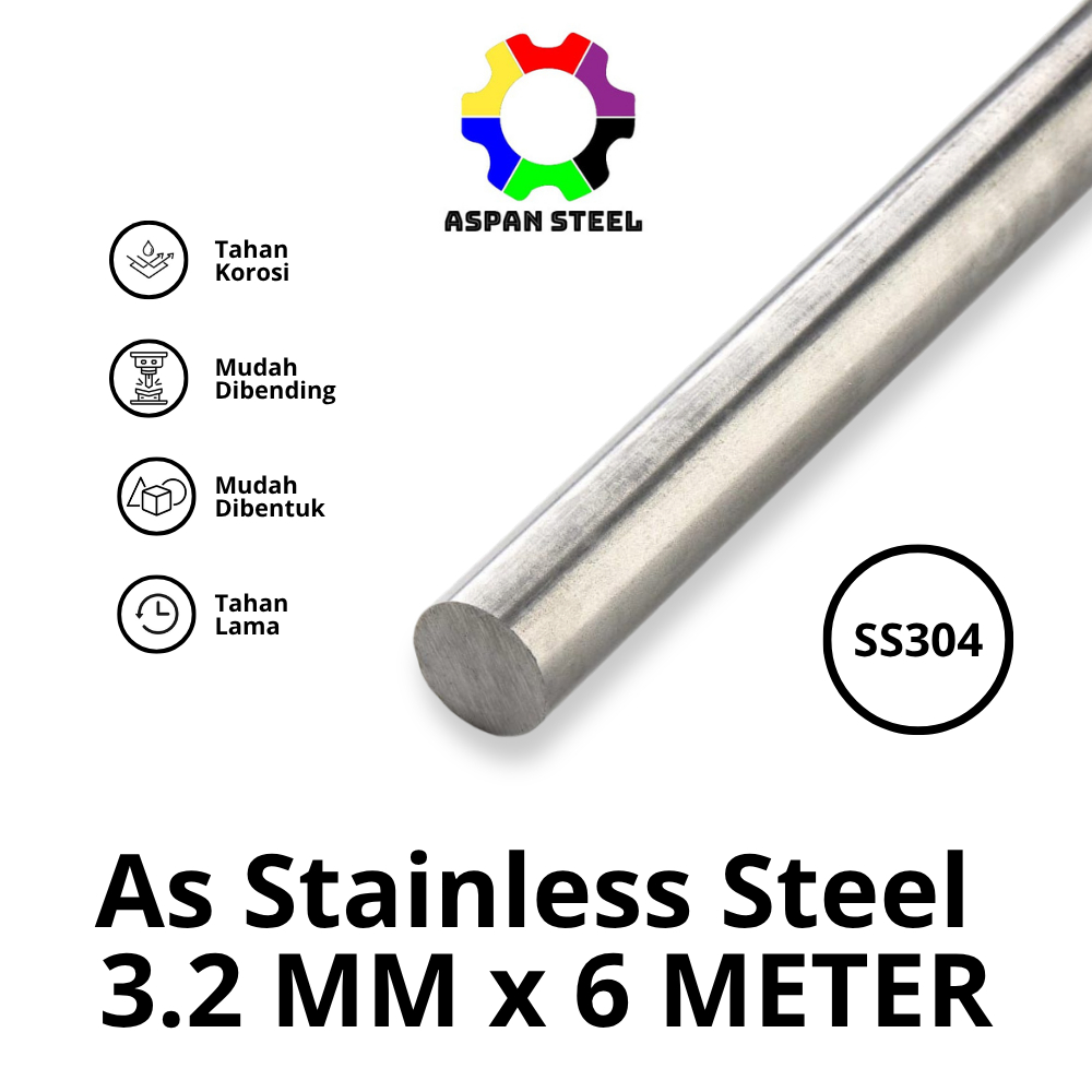 As 3.2 mm stainless steel 304