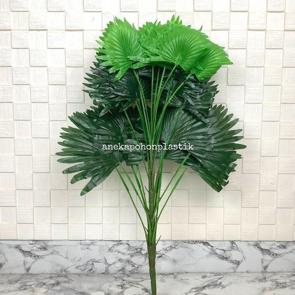 Terlaris- Daun Palem Kipas Artificial / Daun Palem Plastik / Palem Kipas Artifis -Gratisongkir