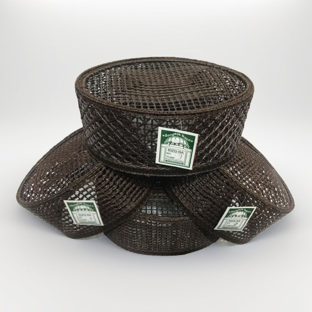 peci songkok rotan asli original kerajinan tangan untuk dewasa
