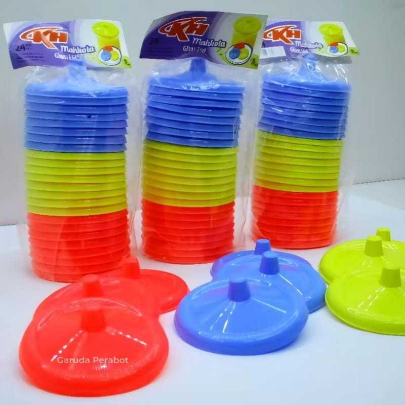 Tutup Gelas Plastik 1 Pcs / Penutup Cangkir Mahkota Cantik Estetik / Tutup Gelas Tebal Warna Warni