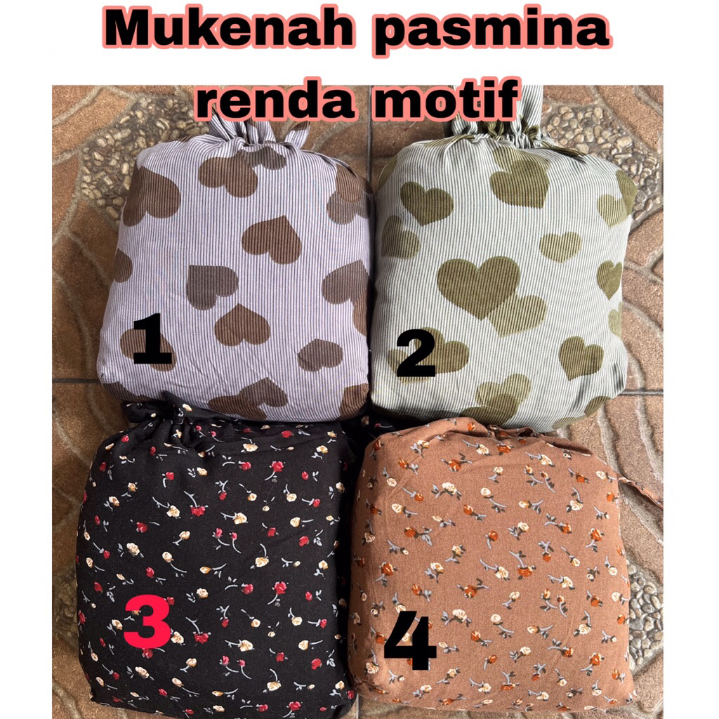 mukenah pasmina hadramaut motif renda