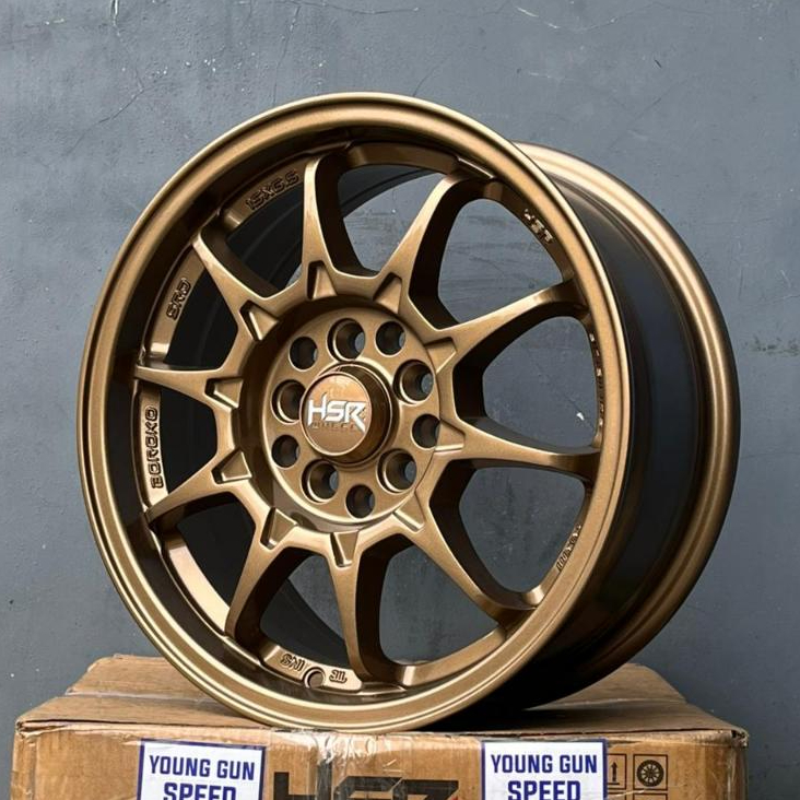 Velg Racing Mobil Ring 15 HSR Srd glossy coffee bronze