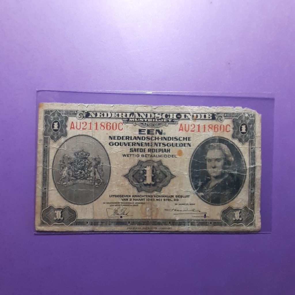 Uang kuno nica 1 gulden