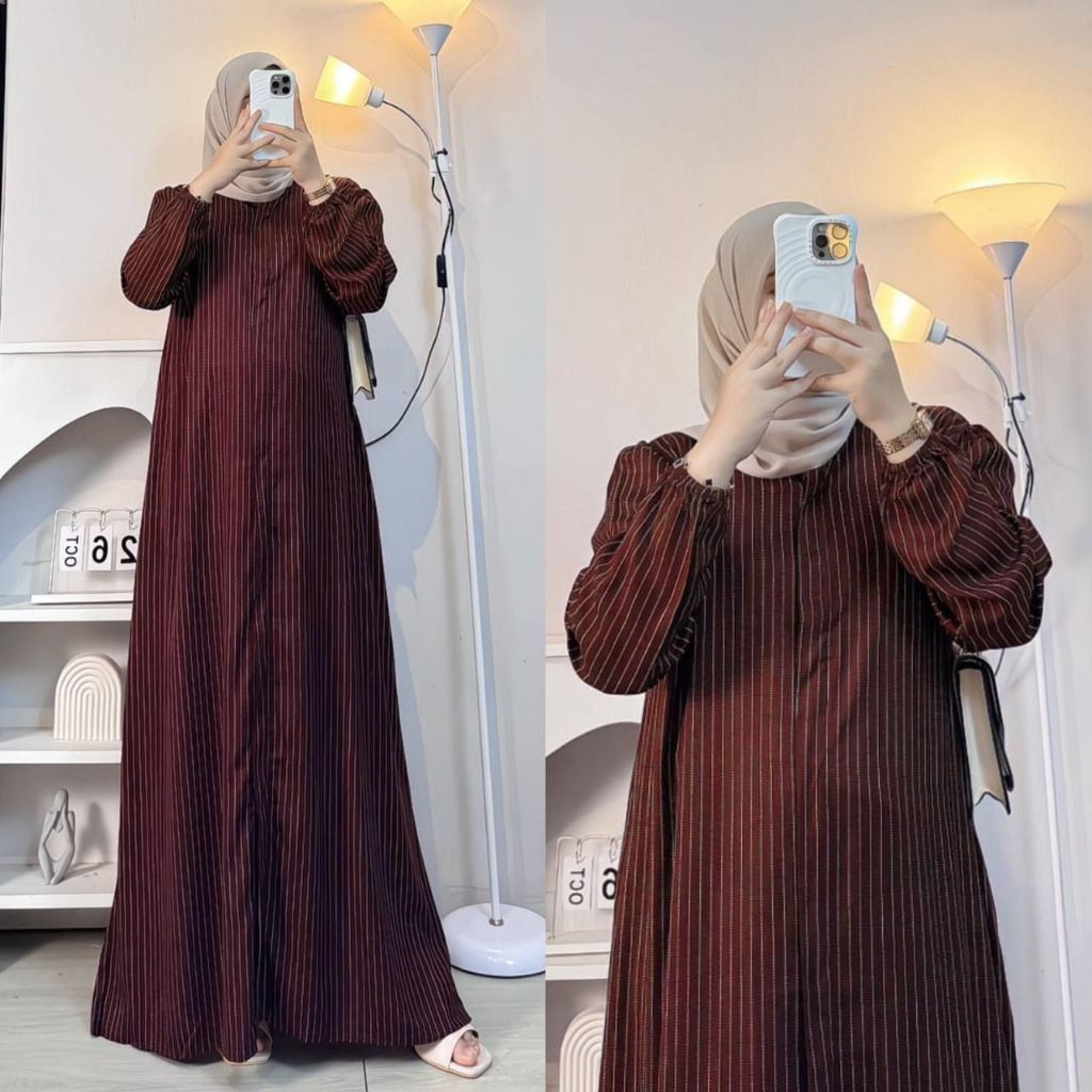 Gamis Rayon viscose premium - Gamis salur rayon premium - gamis line rayon premium