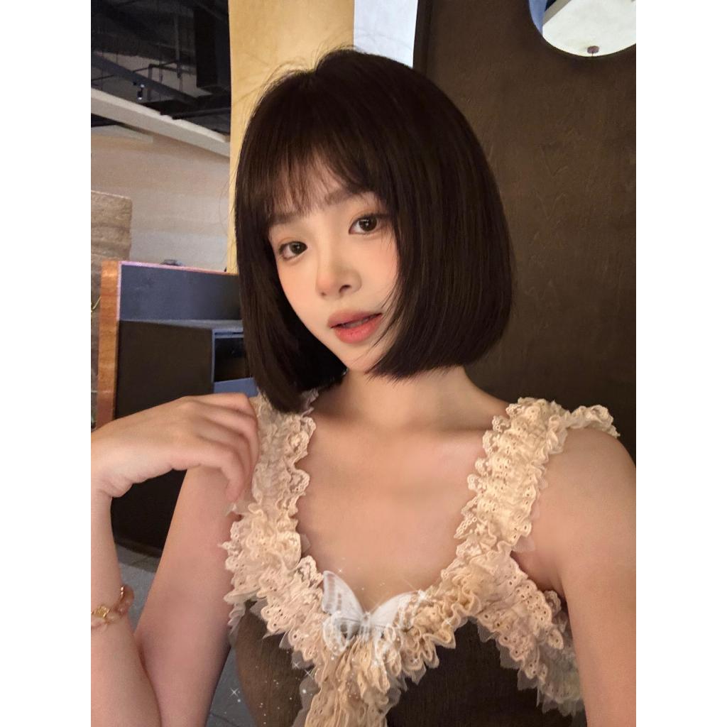 wig daily/wig wanita full kepala/wik rambut wanita pendek/wig natural wanita/jepitan/jepitan