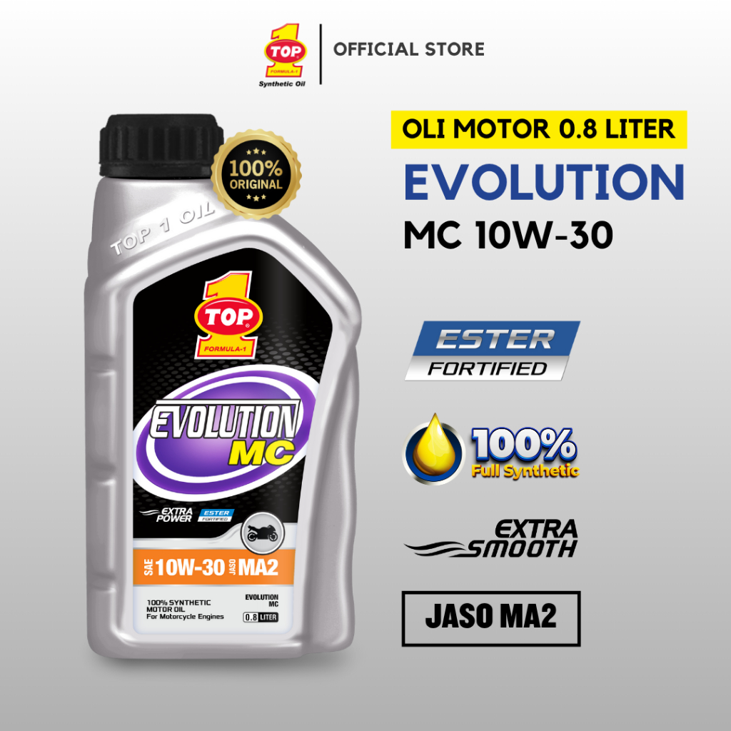 Oli Motor EVOLUTION MC SAE 10W-30 0.8L - Supra GTR - CB 150R - Satria