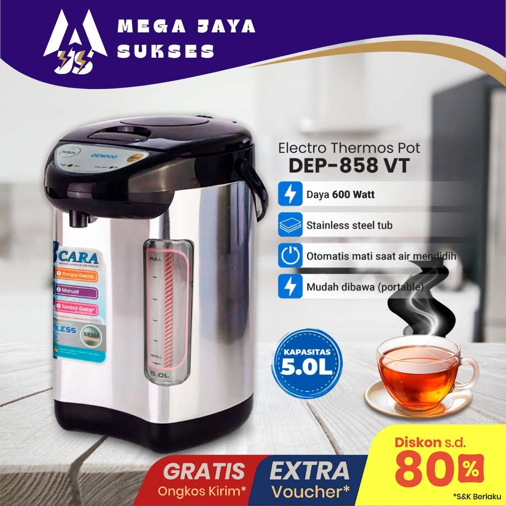Denpoo DEP-858VT Electro Pot / Termos Listrik [5 Liter]