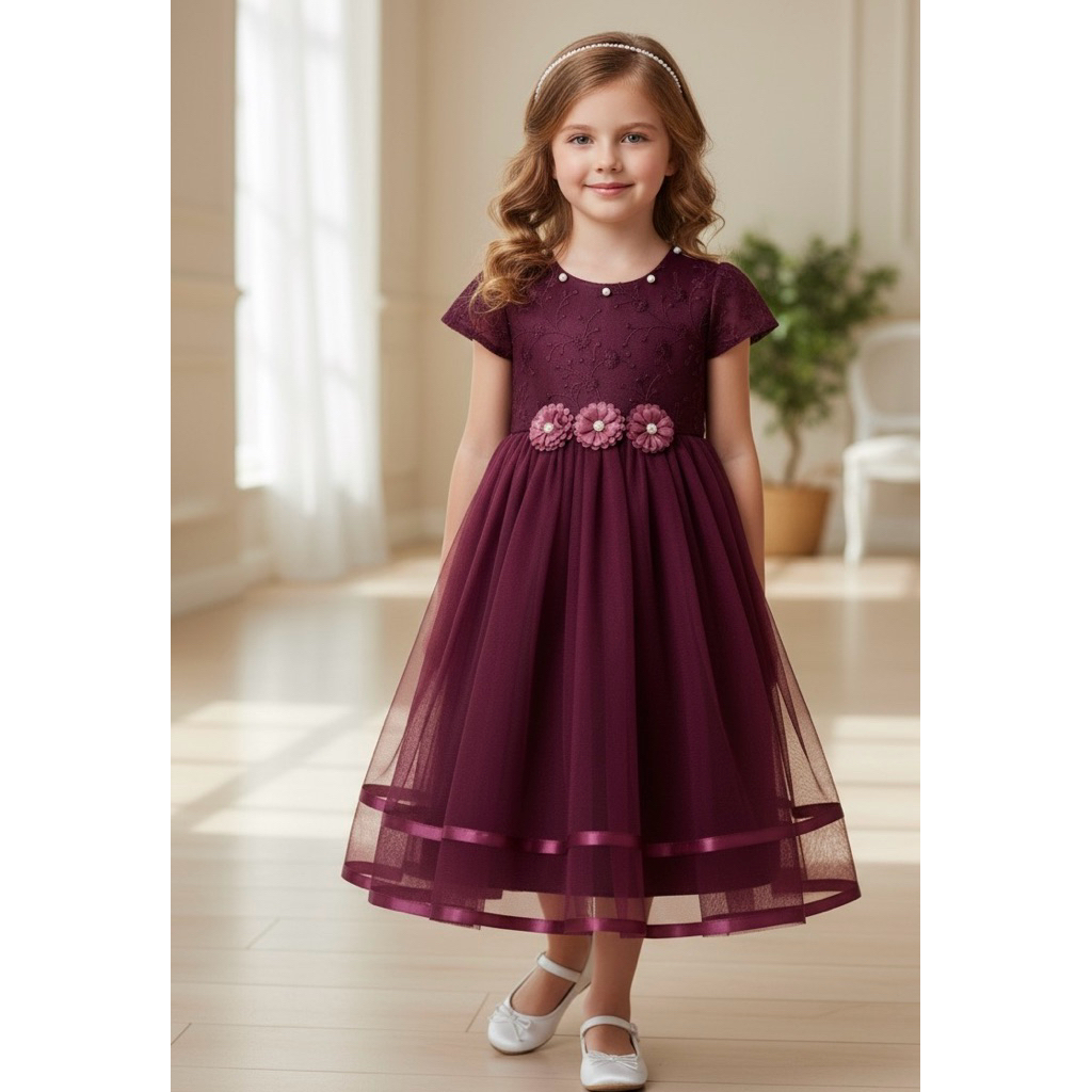 Dress Anak Cantik Cocok Untuk Pesta Natal Acara Keluarga Keren Model Korea Kids Dress Modis Casual S
