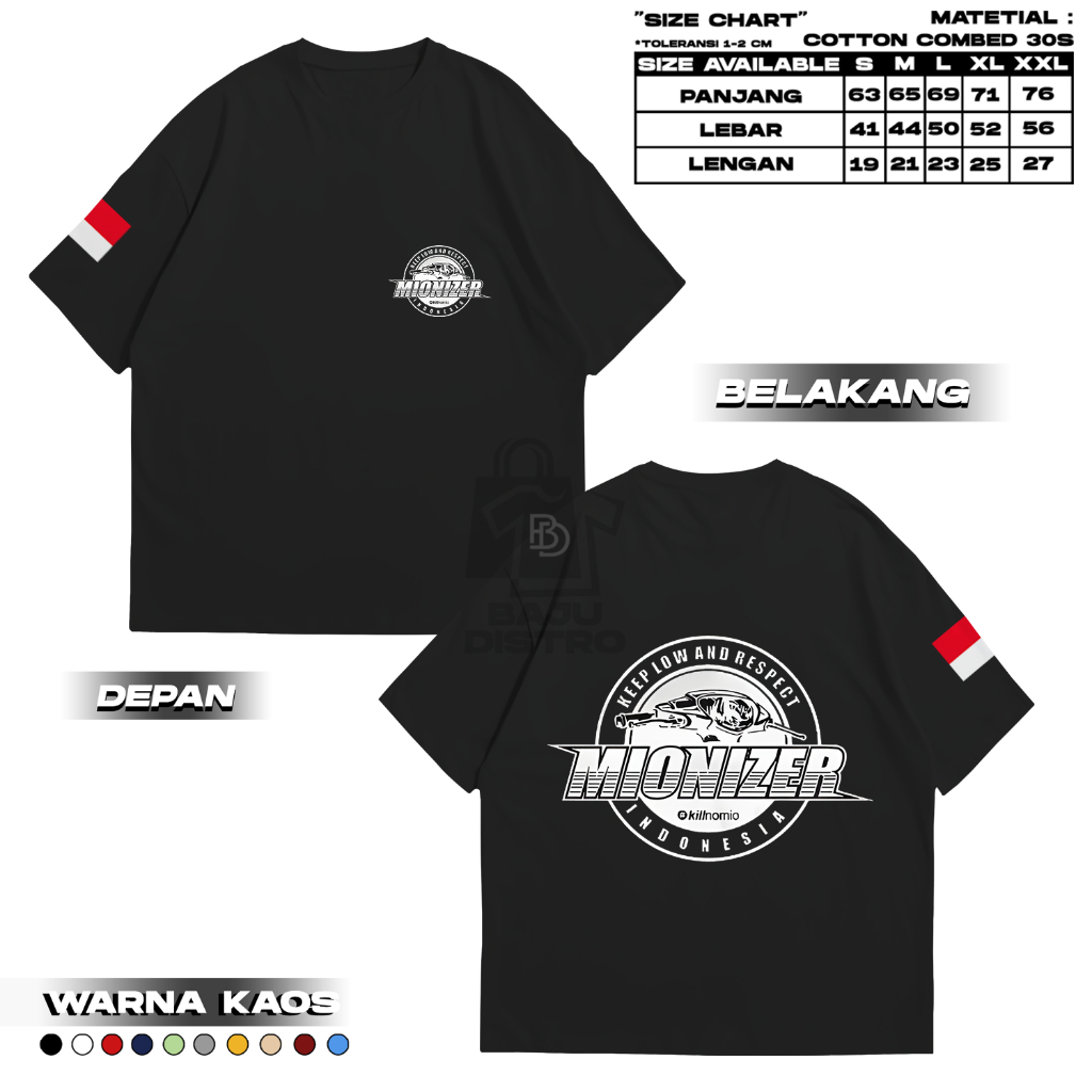 KAOS MOTOR MIONIZER INDONESIA - Kaos distro mionizer kece - Baju Kaos Pria - Kaos Kece - Kaos Distro
