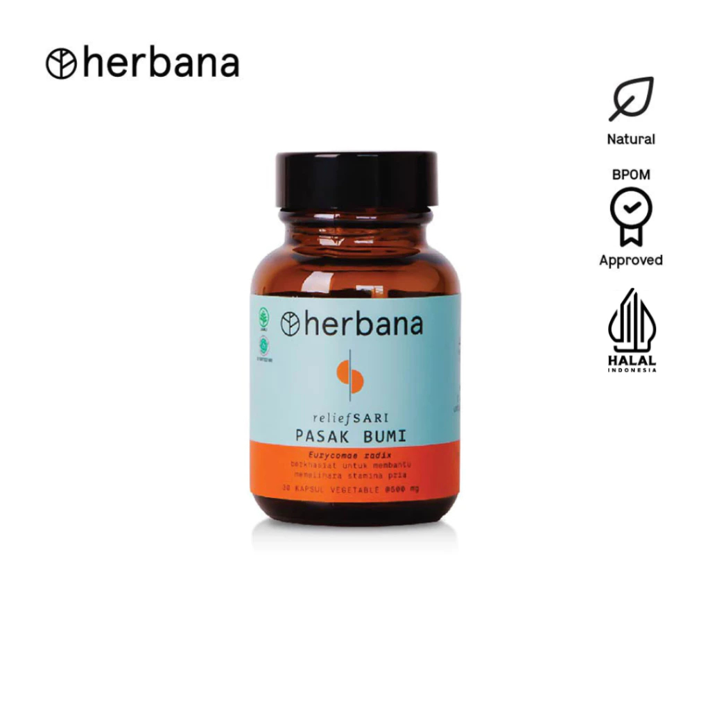 Herbana Relief Sari Tongkat Ali /Pasak Bumi - 30 Kapsul (ASLI/ORI 100%)