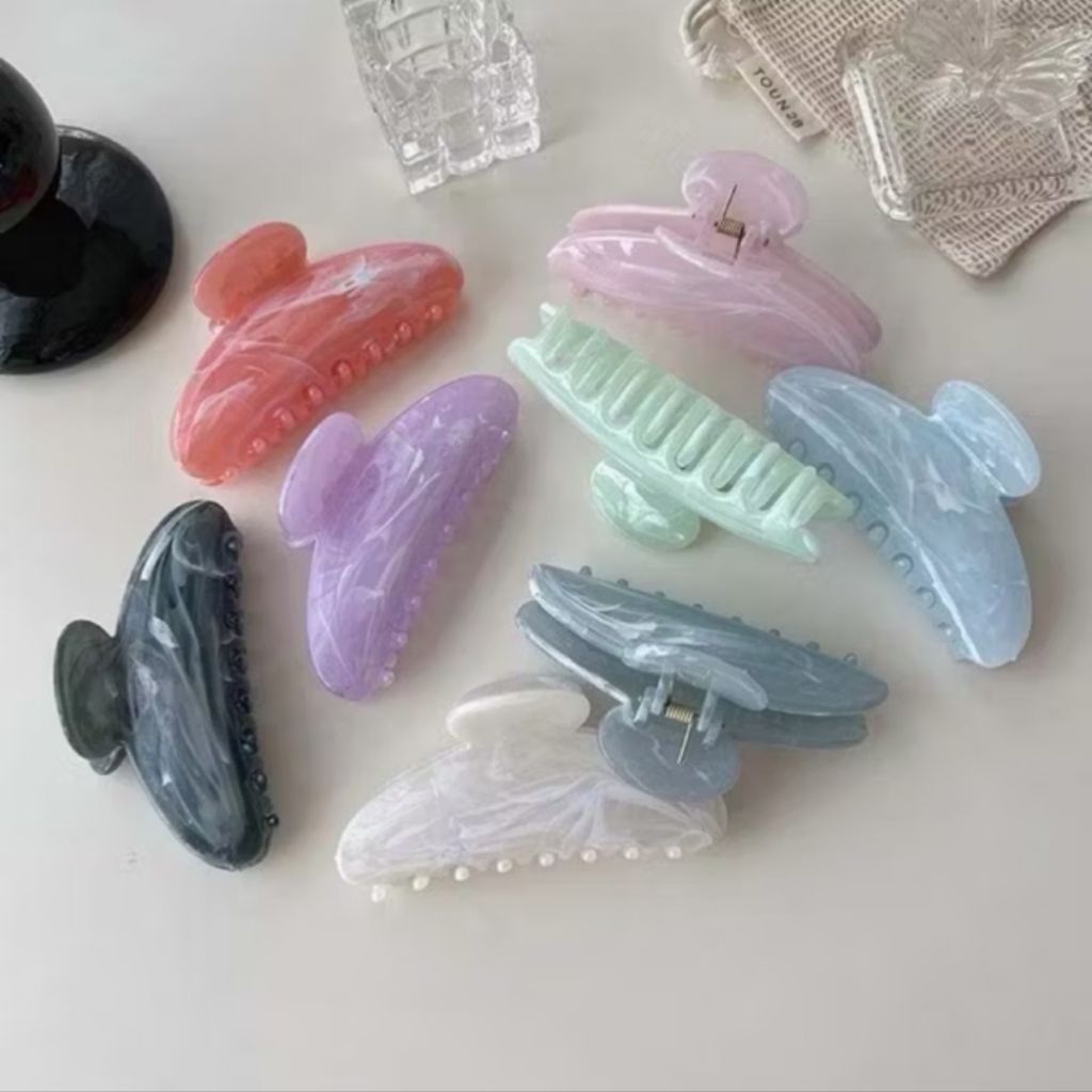 Jepitan Rambut Elips Jepit Rambut Nicolle Arc Shaped Hairclaw Aesthetic Claw Clips Hercules