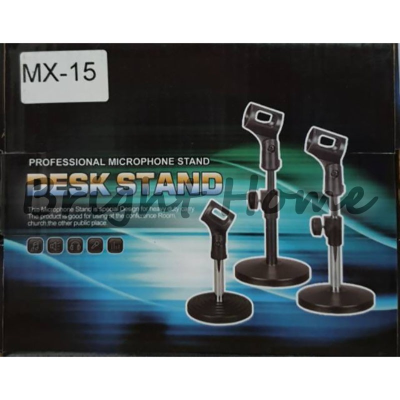 HARDQUEST 202 (MX-15) Tiang Meja Mikrofon Desk Stand Microphone