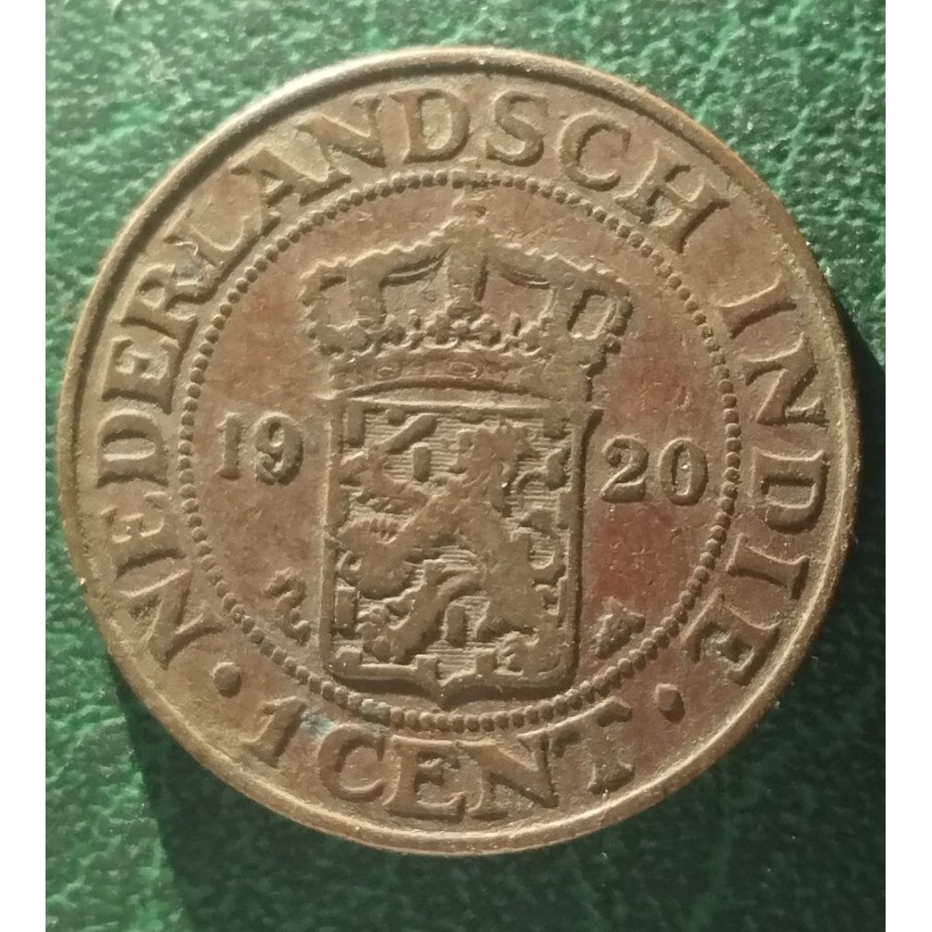 1 cent Nederland indie thn 1920  uang jaman penjajah Belanda ASLI