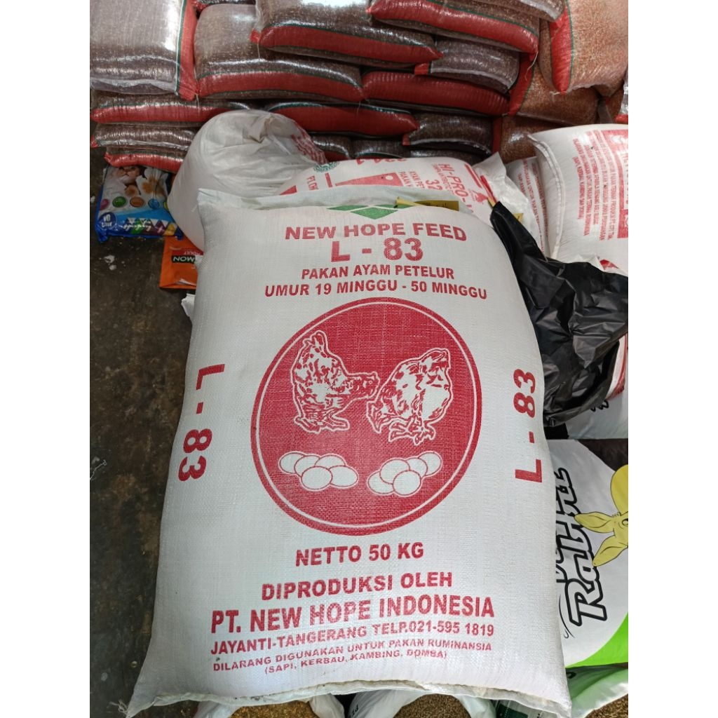 Pur Telor Halus Pakan Komplit Ayam Petelur New Hope L83 Repack 10 dan 20 Kg