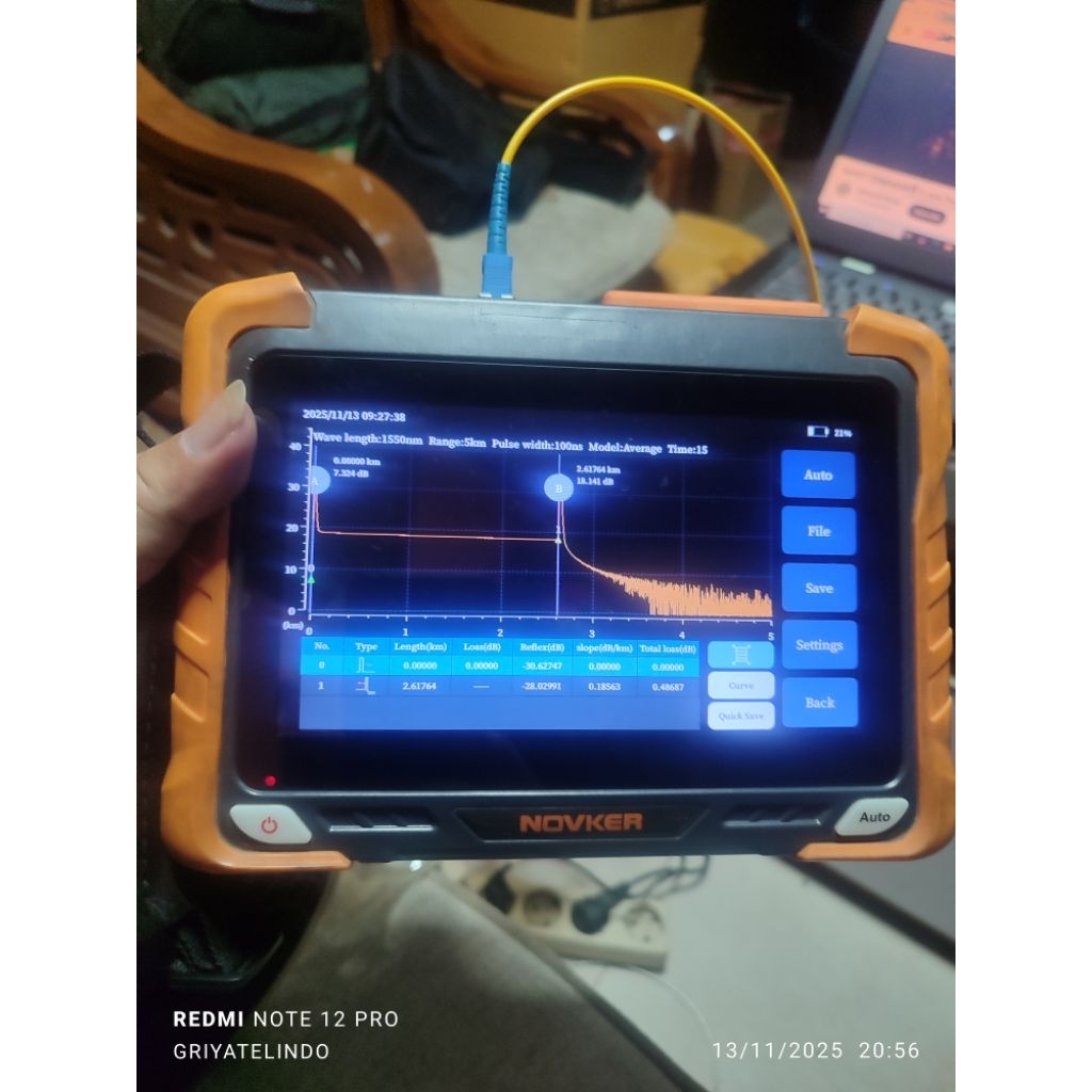 otdr novket nk6200 so second normal