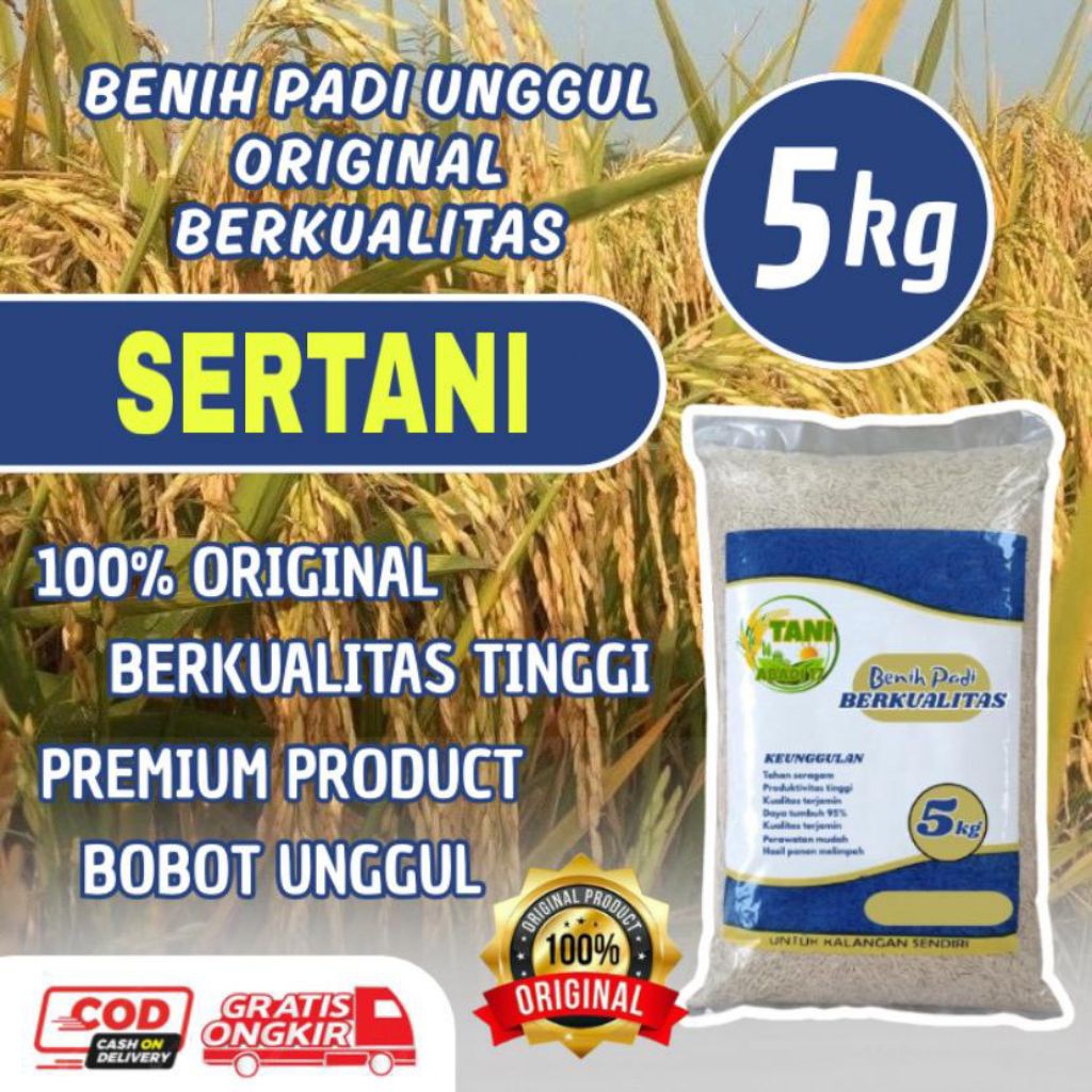 Benih padi SERTANI benih berkualitas kemasan 5kg