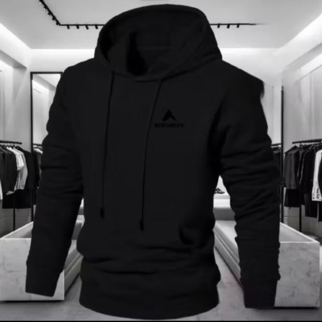 Baju Hoodie lengan panjang PolosTebal&SuperEiger kekinian unisex 1pc