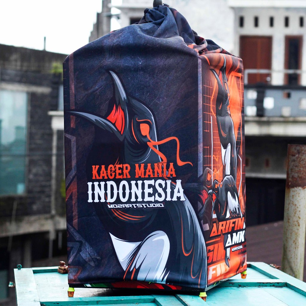 KRODONG KACER FULL PRINTING CUSTOM BAHAN BERKUALITAS PREMIUM UKURAN SANGKAR KOTAK NO 1
