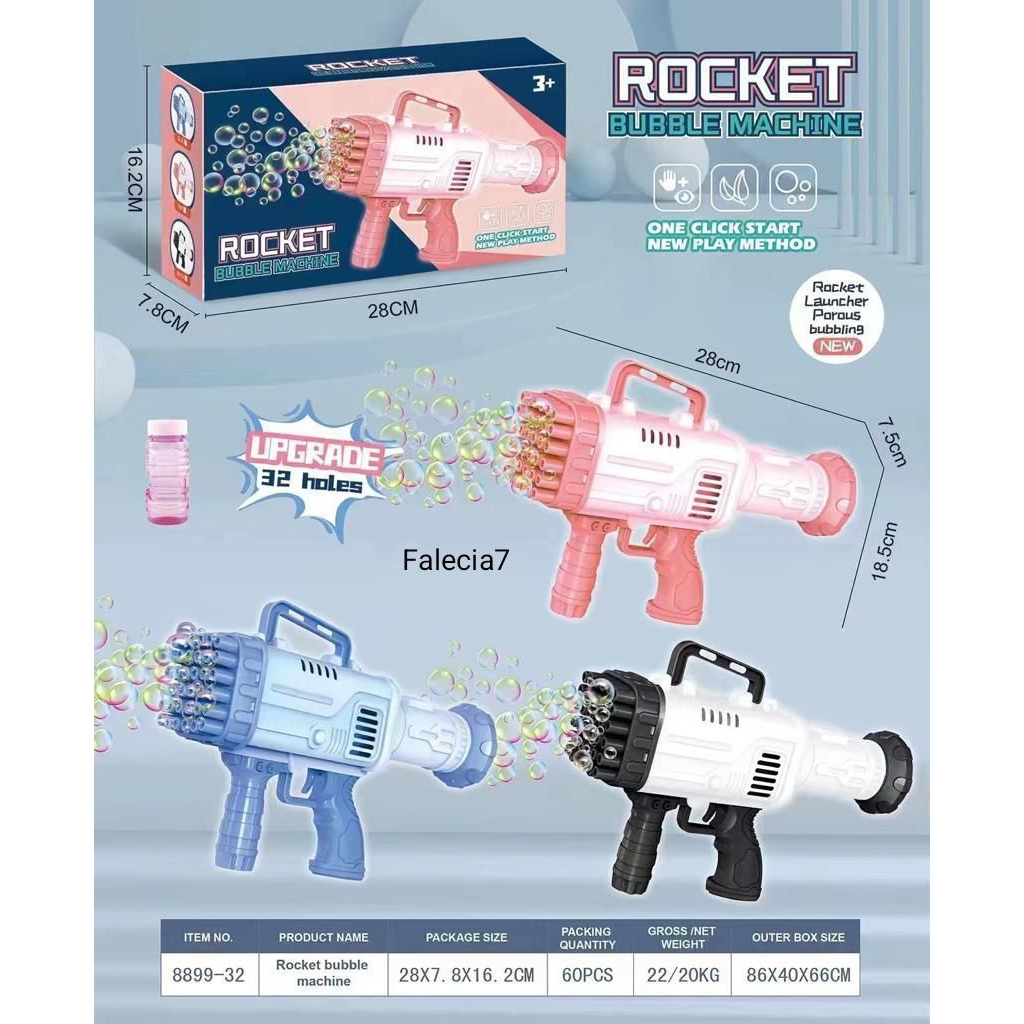 Mainan Gelembung Sabun Otomatis Pistol Bubble