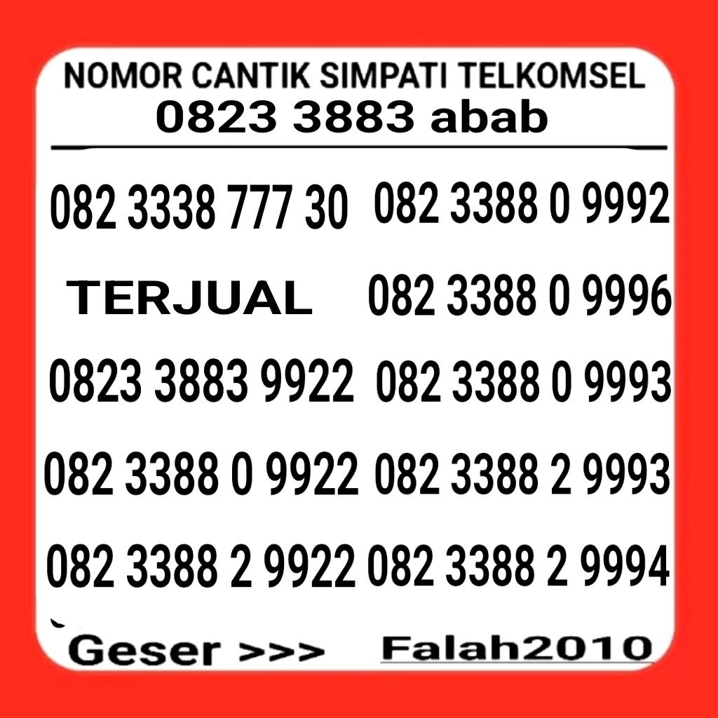 NOMOR CANTIK SIMPATI TELKOMSEL KARTU PERDANA CANTIK SIMPATI TELKOMSEL MINIMALIS