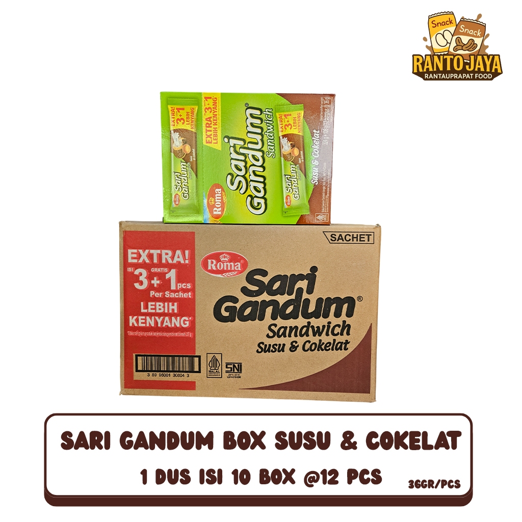 1 Dus Sari Gandum Box Sandwich Susu & Cokelat