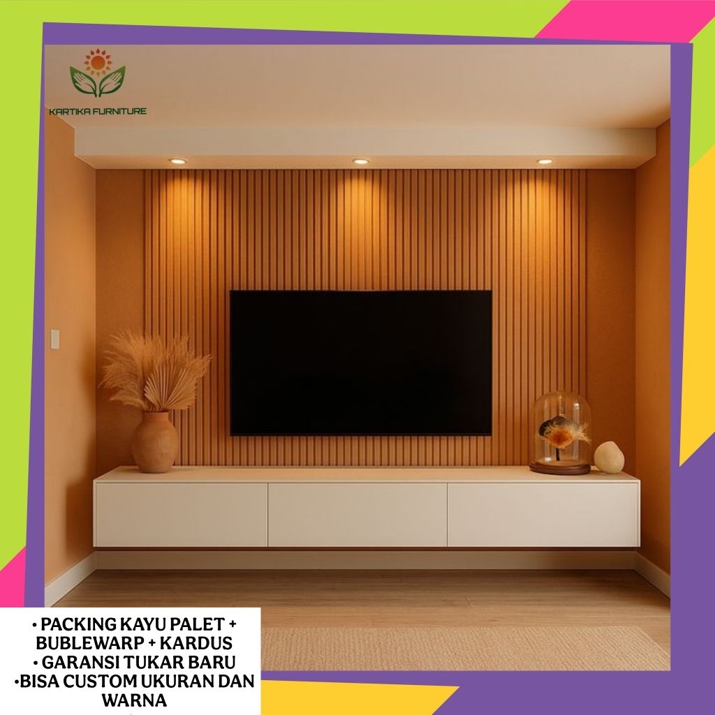 Meja tv gantung / Meja tv minimalis modern Meja tv melayang minimalis