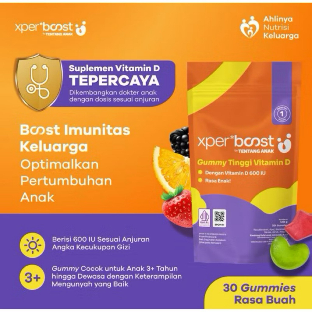 Expert Boost Gummy Vitamin D - 600 IU Vitamin Anak